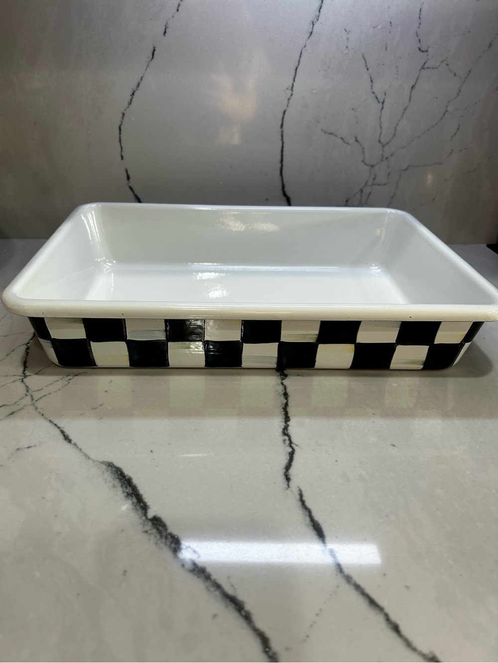 MacKenzie-Childs Courtly Check 9x13 Enamel Baking Pan